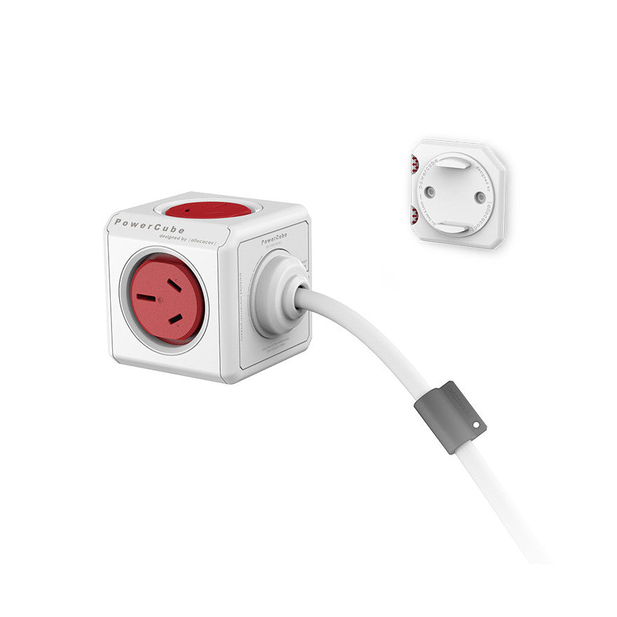 ALLOCACOC POWERCUBE Extended Boston Red 5 Outlets with 3M CABLE V28-ELEWES5304AUEXPC