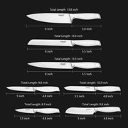 Warmot 7-Piece Ultra Sharp Chefs Knife Set with Gift Box (888-7) V28-ELEWMT888W7