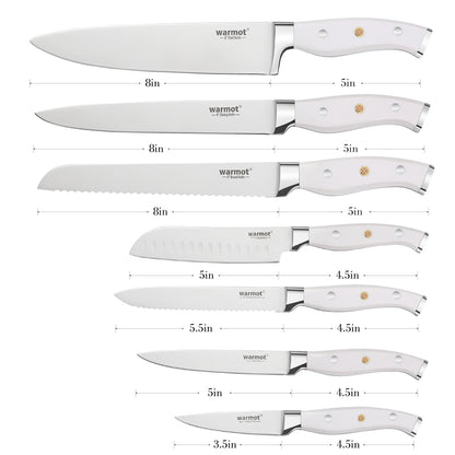 Warmot 7-Piece Ultra Sharp Chefs Knife Set with Gift Box (956-7) V28-ELEWMTP956W7