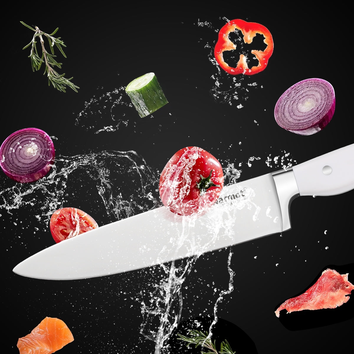Warmot 7-Piece Ultra Sharp Chefs Knife Set with Gift Box (956-7) V28-ELEWMTP956W7