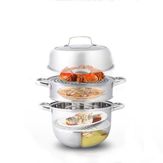Zhang Xiao Quan 28cm 3-Tier Steamer V28-ELEZXQSTEAMERPOT