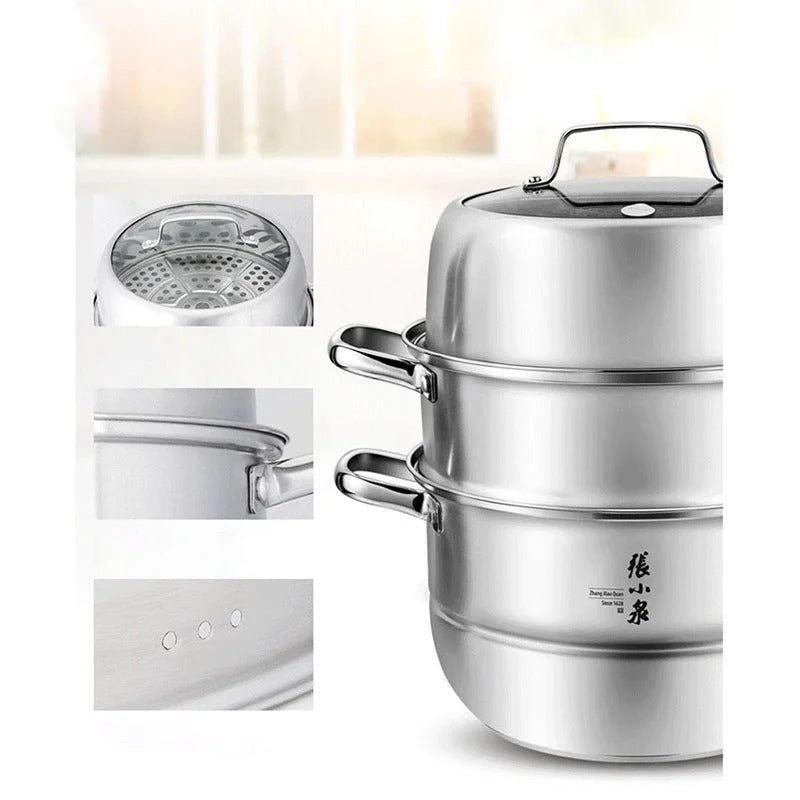 Zhang Xiao Quan 28cm 3-Tier Steamer V28-ELEZXQSTEAMERPOT