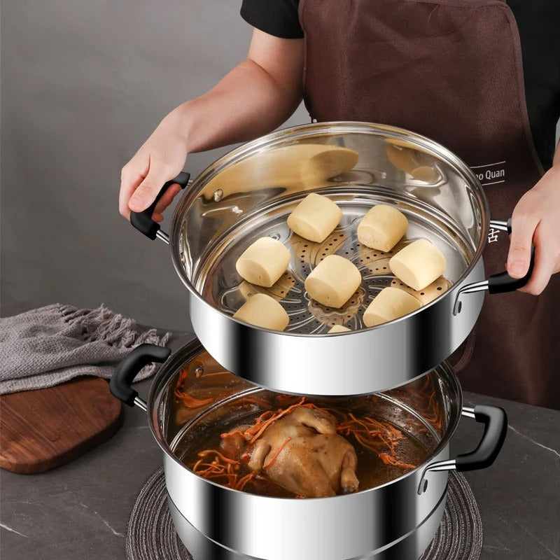 Zhang Xiao Quan 28cm 3-Tier Steamer V28-ELEZXQSTEAMERPOT