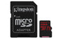 KINGSTON Canvas React: MicroSD 128GB , 100MB/s read and 70MB/s write with SD adapter SDCR/128GB V28-FFCKIN128GSDCR