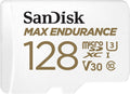 Sandisk Max Endurance Microsdxc Card SQQVR 128G (60 000 HRS) UHS-I C10 U3 V30 100MB/S R 40MB/S W SD Adaptor V28-FFCSAN128GQQVR