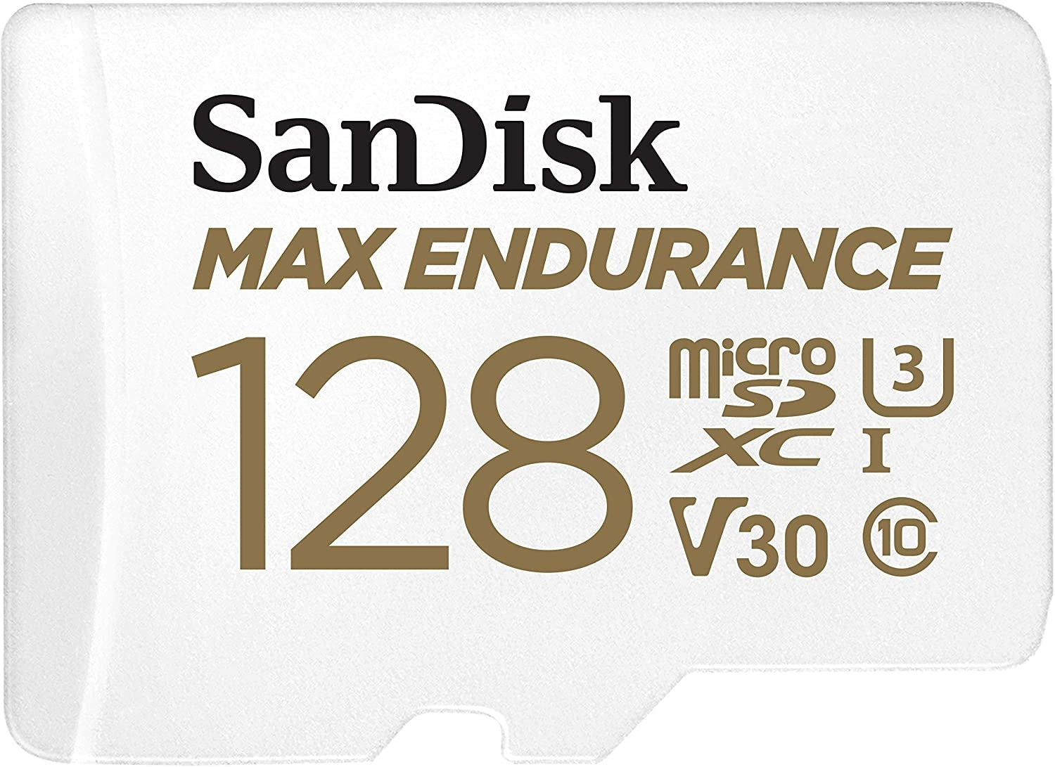 Sandisk Max Endurance Microsdxc Card SQQVR 128G (60 000 HRS) UHS-I C10 U3 V30 100MB/S R 40MB/S W SD Adaptor V28-FFCSAN128GQQVR