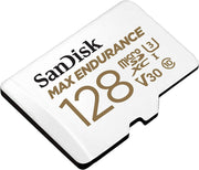 Sandisk Max Endurance Microsdxc Card SQQVR 128G (60 000 HRS) UHS-I C10 U3 V30 100MB/S R 40MB/S W SD Adaptor V28-FFCSAN128GQQVR