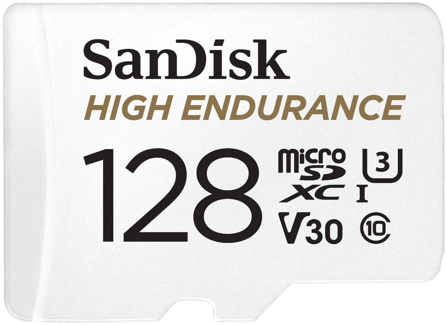 SANDISK HIGH ENDURANCE MICROSDHC CARD SQQNR 128G UHS-I C10 U3 V30 100MB/S R 40MB/S W SD ADAPTOR V28-FFCSAN128GSQQNR1