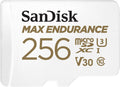 Sandisk Max Endurance Microsdxc Card SQQVR 256G (120 000 HRS) UHS-I C10 U3 V30 100MB/S R 40MB/S W SD Adaptor V28-FFCSAN256GQQVR