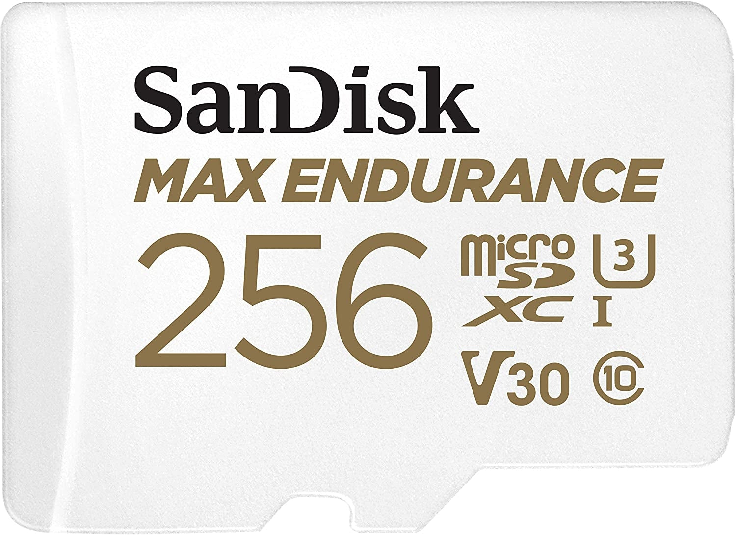 Sandisk Max Endurance Microsdxc Card SQQVR 256G (120 000 HRS) UHS-I C10 U3 V30 100MB/S R 40MB/S W SD Adaptor V28-FFCSAN256GQQVR