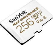 Sandisk Max Endurance Microsdxc Card SQQVR 256G (120 000 HRS) UHS-I C10 U3 V30 100MB/S R 40MB/S W SD Adaptor V28-FFCSAN256GQQVR