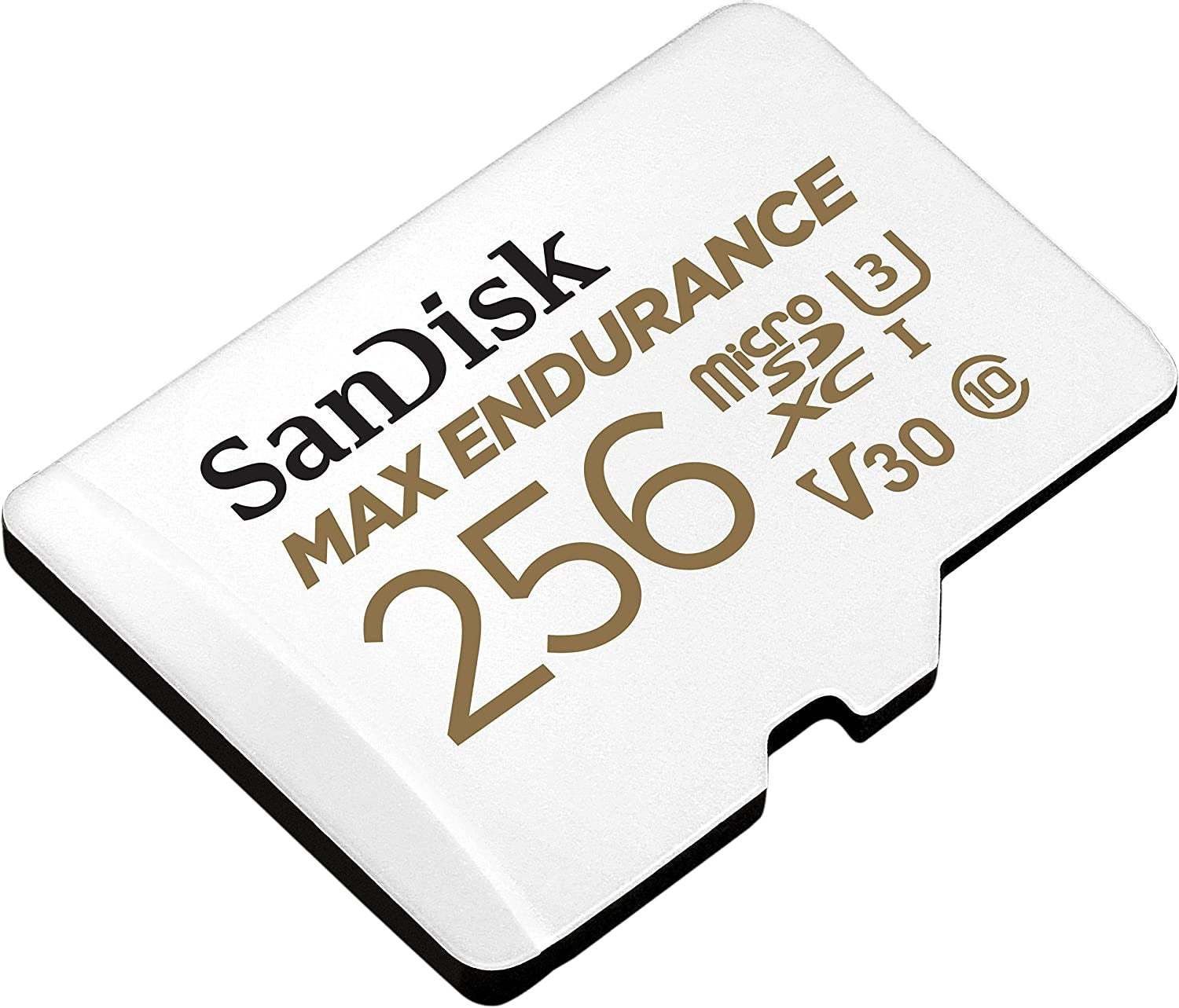 Sandisk Max Endurance Microsdxc Card SQQVR 256G (120 000 HRS) UHS-I C10 U3 V30 100MB/S R 40MB/S W SD Adaptor V28-FFCSAN256GQQVR