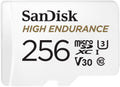 SANDISK HIGH ENDURANCE MICROSDHC CARD SQQNR 256G UHS-I C10 U3 V30 100MB/S R 40MB/S W SD ADAPTOR V28-FFCSAN256GSQQNR