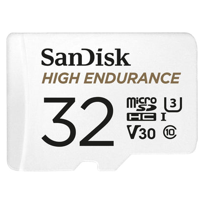SANDISK HIGH ENDURANCE MICROSDHC CARD SQQNR 32G UHS-I C10 U3 V30 100MB/S R 40MB/S W SD ADAPTOR V28-FFCSAN32GSQQNR