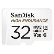 SANDISK HIGH ENDURANCE MICROSDHC CARD SQQNR 32G UHS-I C10 U3 V30 100MB/S R 40MB/S W SD ADAPTOR V28-FFCSAN32GSQQNR1