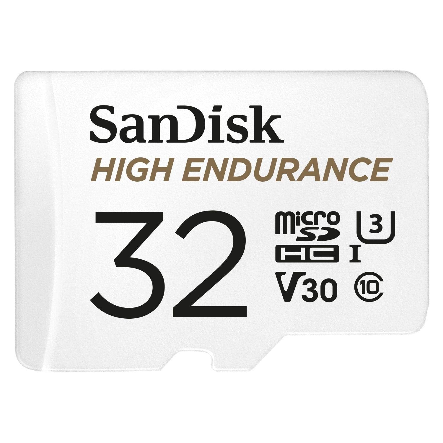 SANDISK HIGH ENDURANCE MICROSDHC CARD SQQNR 32G UHS-I C10 U3 V30 100MB/S R 40MB/S W SD ADAPTOR V28-FFCSAN32GSQQNR1