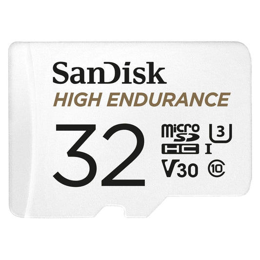 SANDISK HIGH ENDURANCE MICROSDHC CARD SQQNR 32G UHS-I C10 U3 V30 100MB/S R 40MB/S W SD ADAPTOR V28-FFCSAN32GSQQNR1