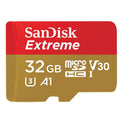 SANDISK SDSQXAF-032G-GN6MN 32GB MICRO SDHC EXTREME A1 V30, UHS-I/ U3, 100MB/s ,NO SD ADAPTER V28-FFCSAN32GTFQXAF100