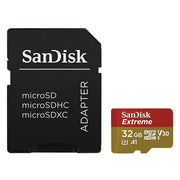 SANDISK SDSQXAF-032G-GN6MN 32GB MICRO SDHC EXTREME A1 V30, UHS-I/ U3, 100MB/s ,NO SD ADAPTER V28-FFCSAN32GTFQXAF100