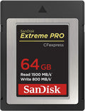 SanDisk 64GB Extreme PRO CFexpress Card Type B - SDCFE-064G-GN4NN READ 1500 MB/S WRITE 800MB/S V28-FFCSAN64GCFEGN4NN