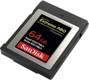 SanDisk 64GB Extreme PRO CFexpress Card Type B - SDCFE-064G-GN4NN READ 1500 MB/S WRITE 800MB/S V28-FFCSAN64GCFEGN4NN