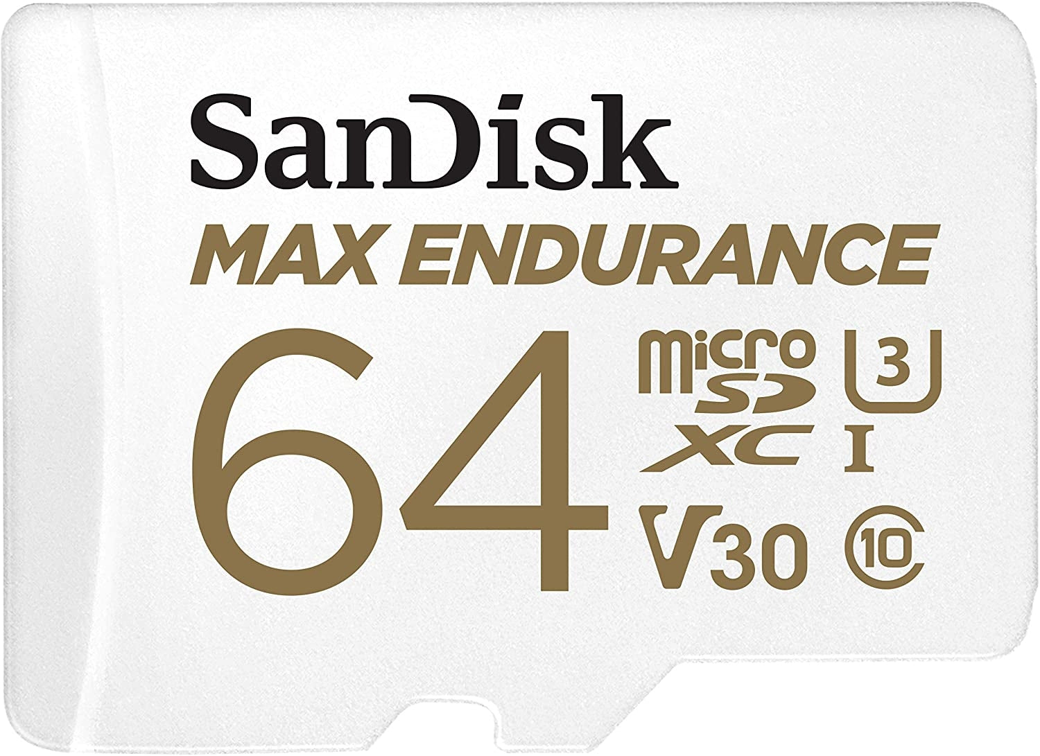 Sandisk Max Endurance Microsdxc Card SQQVR 64G (30 000 HRS) UHS-I C10 U3 V30 100MB/S R 40MB/S W SD Adaptor V28-FFCSAN64GQQVR