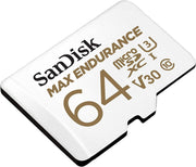 Sandisk Max Endurance Microsdxc Card SQQVR 64G (30 000 HRS) UHS-I C10 U3 V30 100MB/S R 40MB/S W SD Adaptor V28-FFCSAN64GQQVR