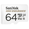 SANDISK HIGH ENDURANCE MICROSDHC CARD SQQNR 64G UHS-I C10 U3 V30 100MB/S R 40MB/S W SD ADAPTOR V28-FFCSAN64GSQQNR