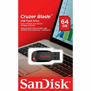 Sandisk Cruzer Blade CZ50 64GB USB Flash Drive V28-FUSSAN64GCZ50CB1