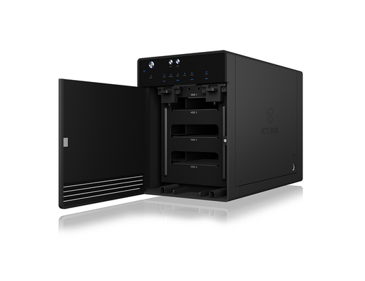 ICY BOX SINGLE enclosure for 4x HDD/SSD with USB 3.1 (Gen 2) Type-C interface and fan V28-HDDICY3740C31