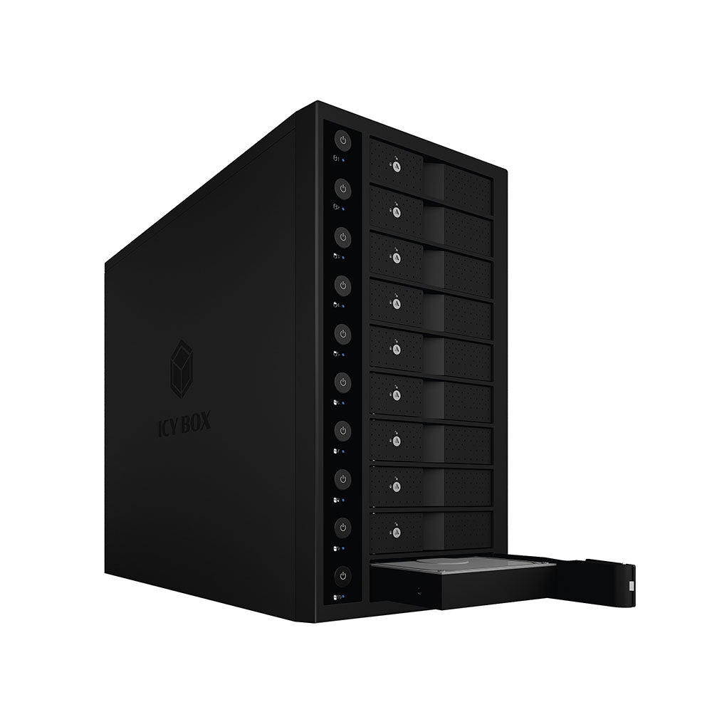 ICY BOX IB-3810-C31 SINGLE enclosure for 10x HDD with USB 3.1 (Gen 2) Type-C or Type-A interface V28-HDDICY3810C31
