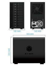 ICY BOX IB-3810-C31 SINGLE enclosure for 10x HDD with USB 3.1 (Gen 2) Type-C or Type-A interface V28-HDDICY3810C31