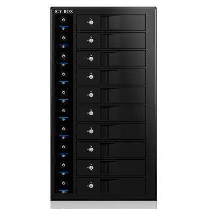 ICY BOX 10-Bay External SINGLE System for 10x SATA 3.5" I/II/III HDD (IB-3810U3) V28-HDDICY3810U3