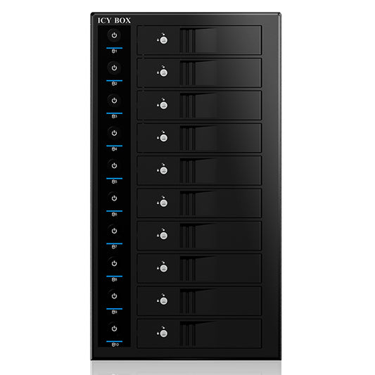 ICY BOX 10-Bay External SINGLE System for 10x SATA 3.5" I/II/III HDD (IB-3810U3) V28-HDDICY3810U3