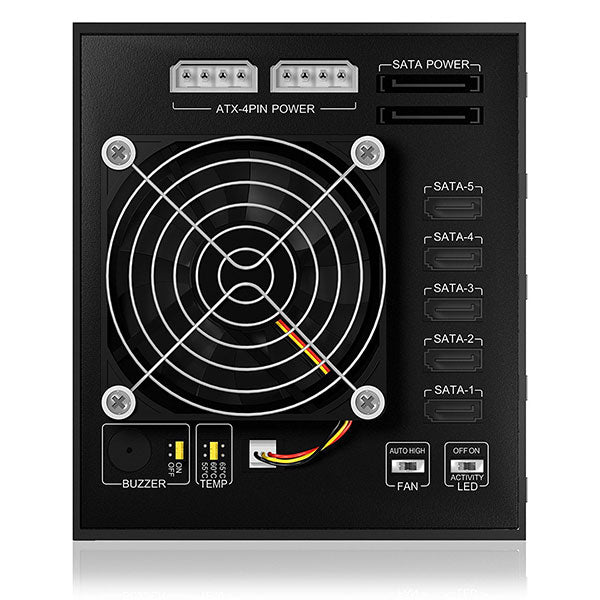 ICY BOX Backplane for 5x 3.5" SATA or SAS HDD in 3x 5.25" bay (IB-565SSK) V28-HDDICY565SSK