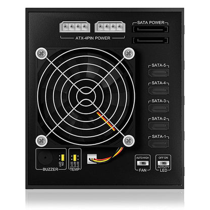 ICY BOX Backplane for 5x 3.5" SATA or SAS HDD in 3x 5.25" bay (IB-565SSK) V28-HDDICY565SSK