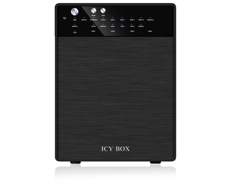 ICY BOX External 4 bay RAID System for 3.5" SATA I / II / III hard disks with USB 3.0 and eSATA (IB-RD3640SU3) V28-HDDICYRD3640SU3