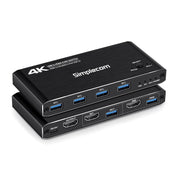 Simplecom KM420 2-Port HDMI KVM Switch HDMI 2.0 4K@60Hz 4-Port USB 3.0 Hub 5Gbps V28-KM420
