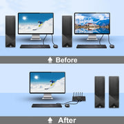 Simplecom KM420 2-Port HDMI KVM Switch HDMI 2.0 4K@60Hz 4-Port USB 3.0 Hub 5Gbps V28-KM420