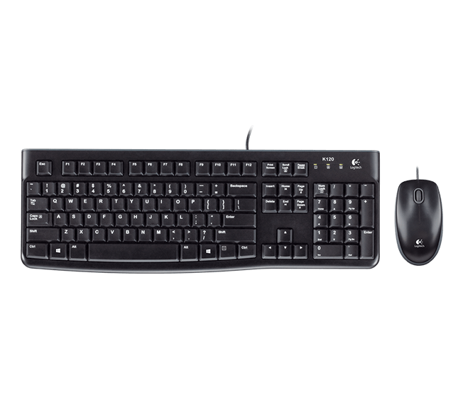 Logitech Desktop MK120 Keyboard and Mouse V28-LOGCOMMK120USBC
