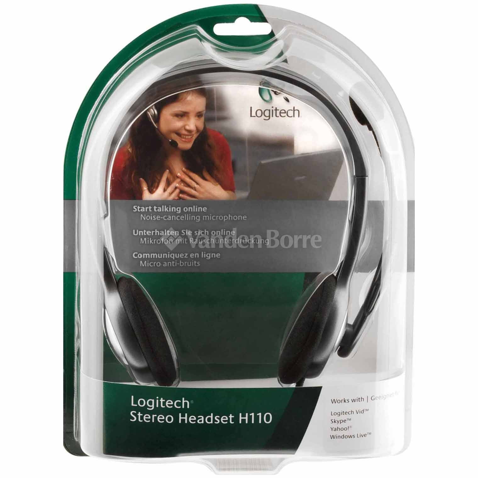 Logitech H110 Stereo Headset (981-000459) V28-LOGHSTH110