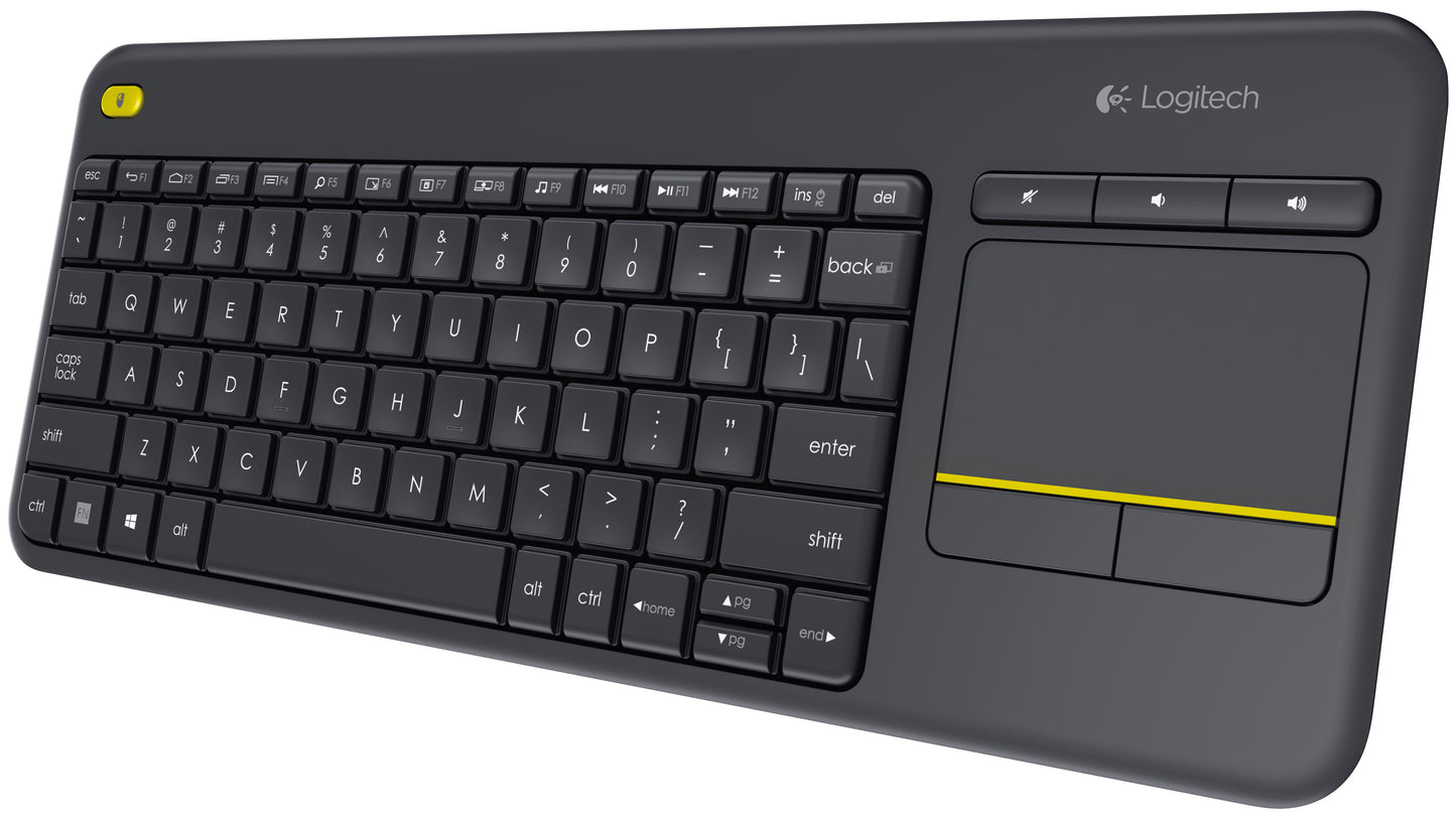 Logitech K400 PLUS Touch Wireless keyboard - Black (920-007165) V28-LOGKEYK400BK