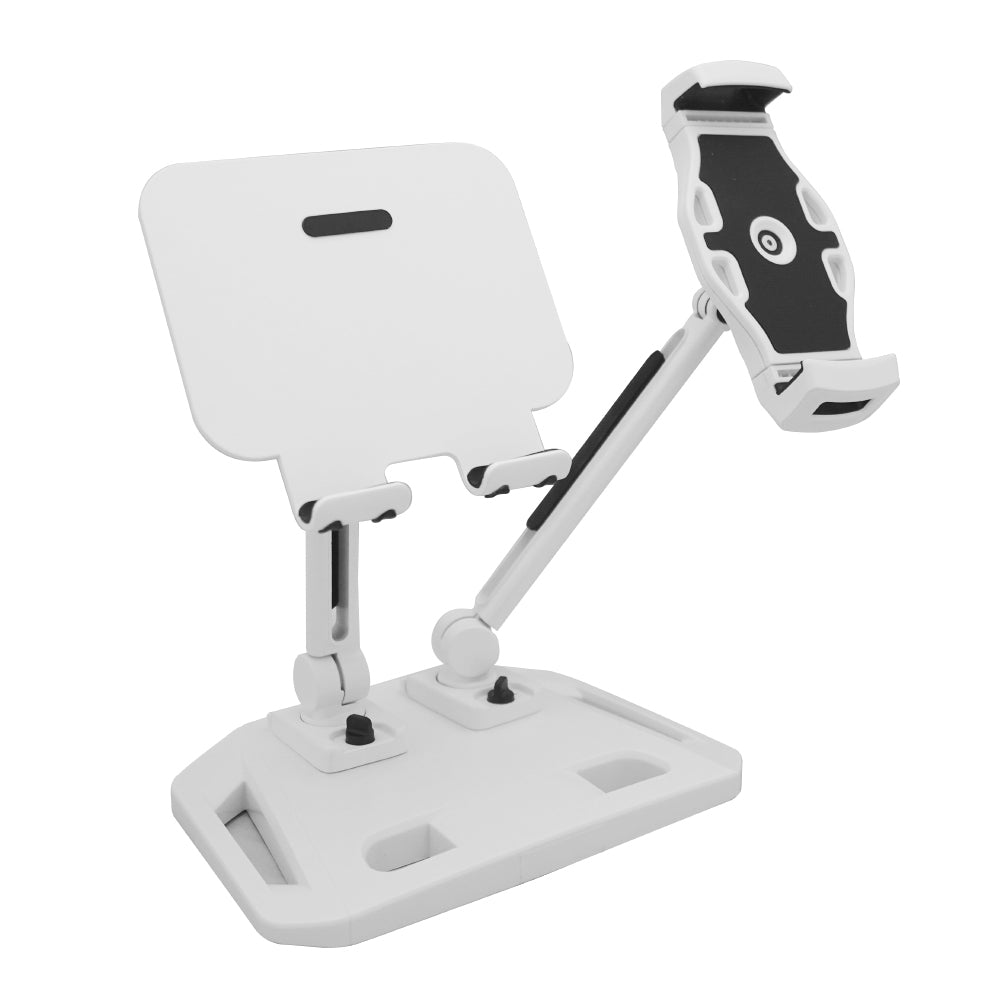 Universal and Adjustable Double Arm Stand Holder White V28-MOBACCOTC3W