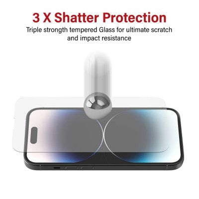 Tempered Glass Screen Protector For iPhone 15 Plus / 15 Pro Max V28-MOBCRAIP15MAXTGS