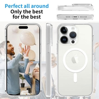 Ultimake Shockproof Transparent Magsafe Cover Case for iPhone 15 Pro Max (Transparent) V28-MOBCRAIP15PROMAXMS