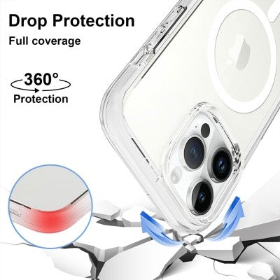 Ultimake Shockproof Transparent Magsafe Cover Case for iPhone 15 Pro (Transparent) V28-MOBCRAIP15PROMS