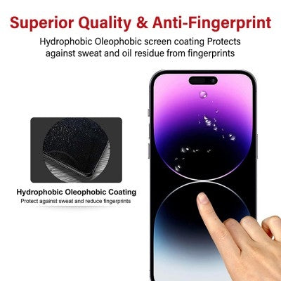 Tempered Glass Screen Protector For iPhone 15 / 15 Pro V28-MOBCRAIP15TGS