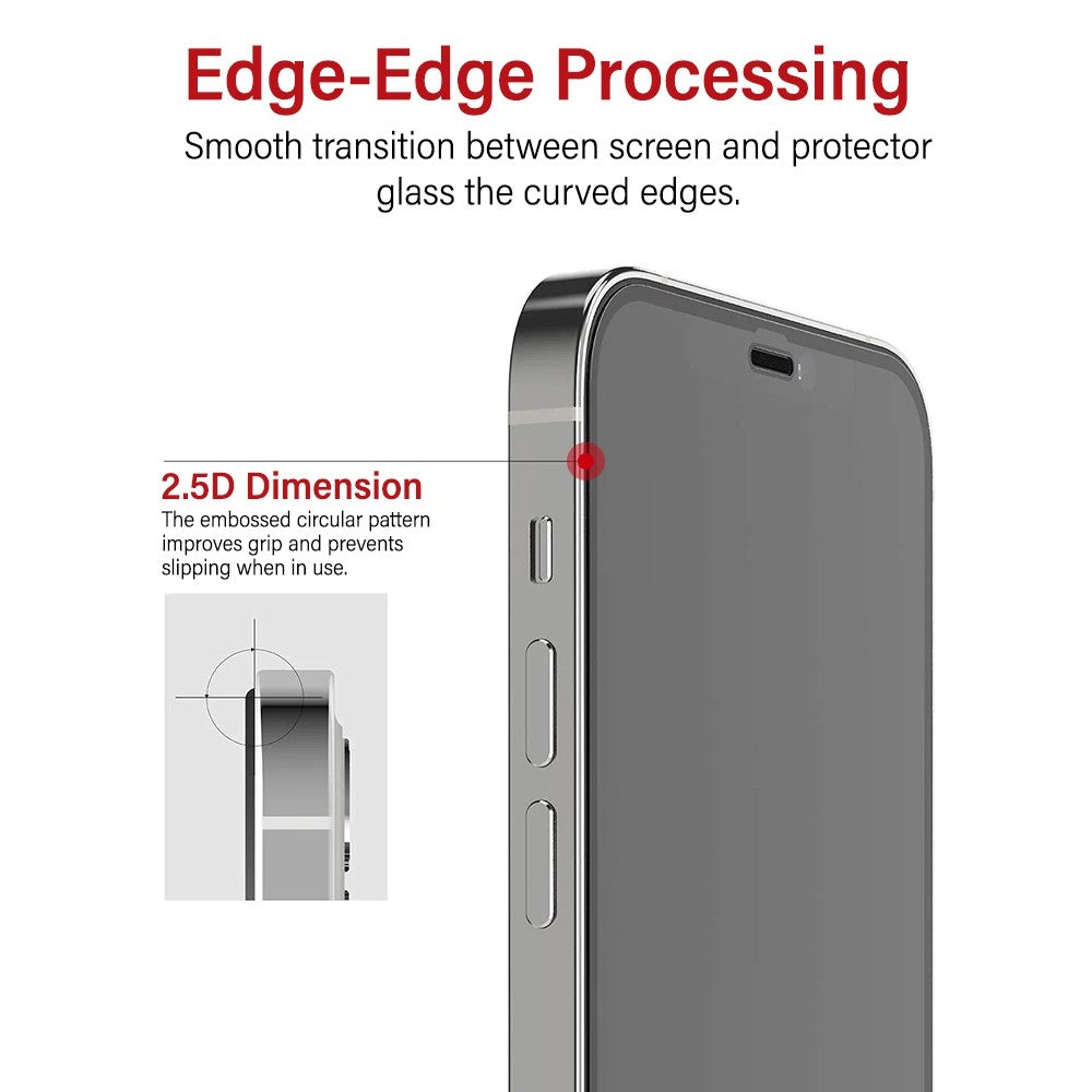 Privacy Tempered Glass Screen Protector for iPhone 16 Pro / 17 / 17 Pro V28-MOBCRAPRVSCRIP16P1717P
