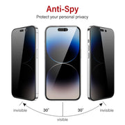 Privacy Tempered Glass Screen Protector for iPhone 16 Pro / 17 / 17 Pro V28-MOBCRAPRVSCRIP16P1717P