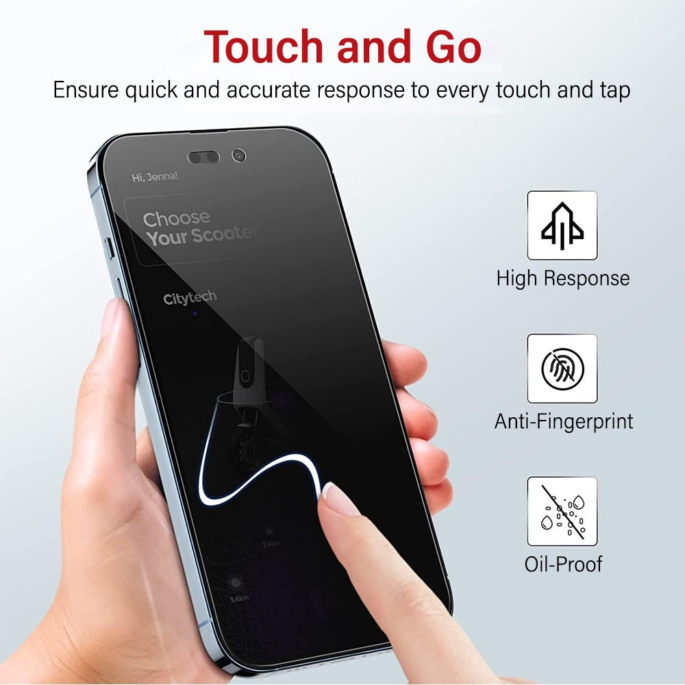 Privacy Tempered Glass Screen Protector for iPhone 16 Pro / 17 / 17 Pro V28-MOBCRAPRVSCRIP16P1717P